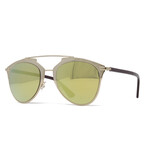 Unisex Reflected Color YC2 Sunglasses // Gold + Plum