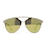 Unisex Reflected Color YC2 Sunglasses // Gold + Plum