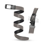 Patented Reversible Ratchet Belt with Black Buckle // Gray + Black