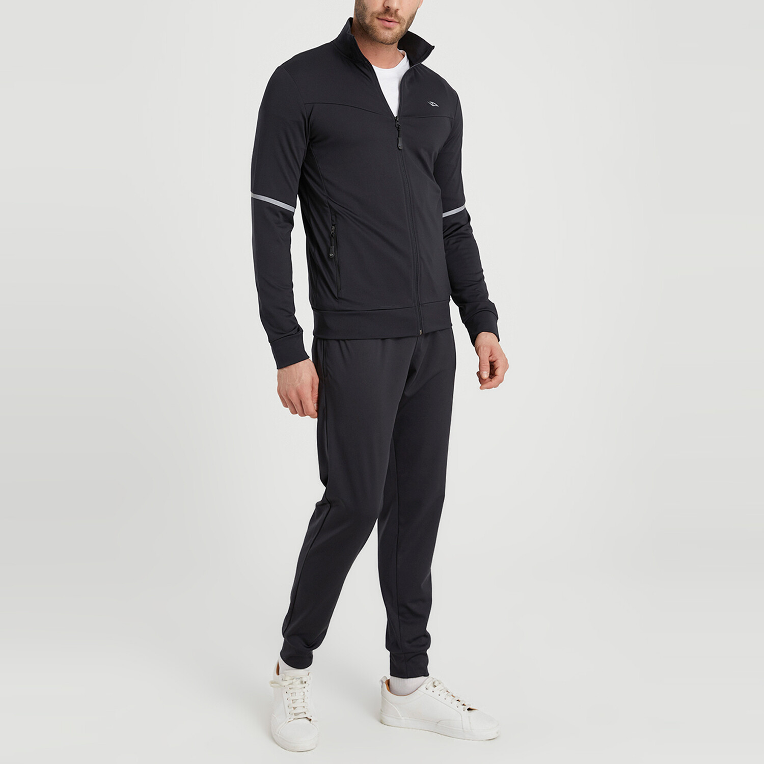 Robert High Collar Tracksuit 2-Piece Set // Black (S) - Dynamo ...