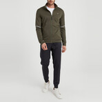 Robert High Collar Tracksuit 2-Piece Set // Olive (S)