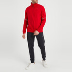 Robert High Collar Tracksuit 2-Piece Set // Red (S)