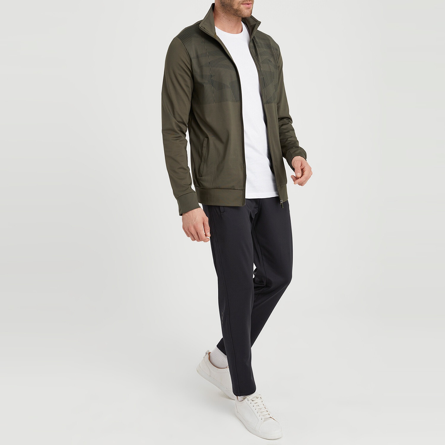 Connor Zip-Up Tracksuit 2-Piece Set // Olive (S) - Dynamo Tracksuits ...