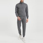 Alex High Collar Tracksuit 2-Piece Set // Anthracite (S)