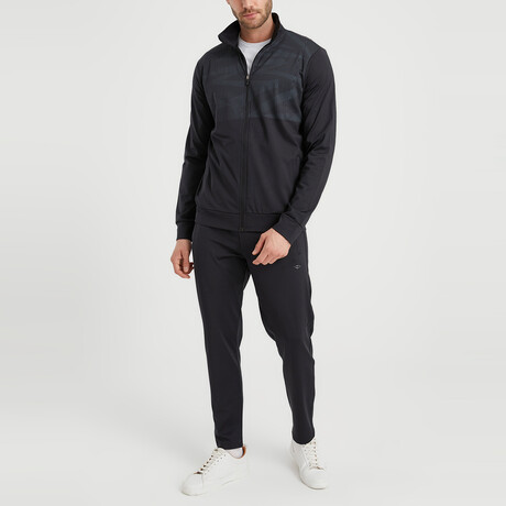 Connor Zip-Up Tracksuit 2-Piece Set // Black (S)