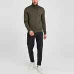 Tony High Collar Tracksuit 2-Piece Set // Olive (S)