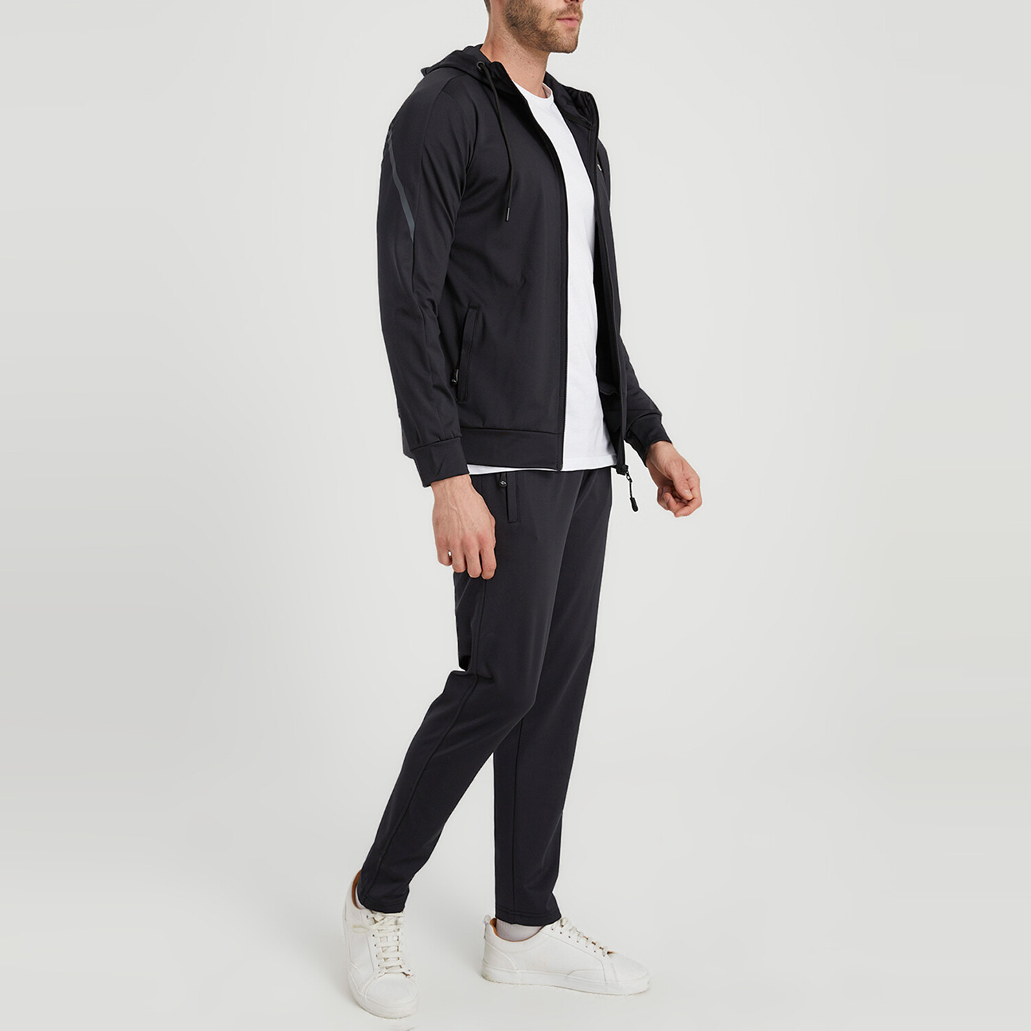 Tyler Hooded Tracksuit 2-Piece Set // Black (S) - Dynamo Tracksuits ...