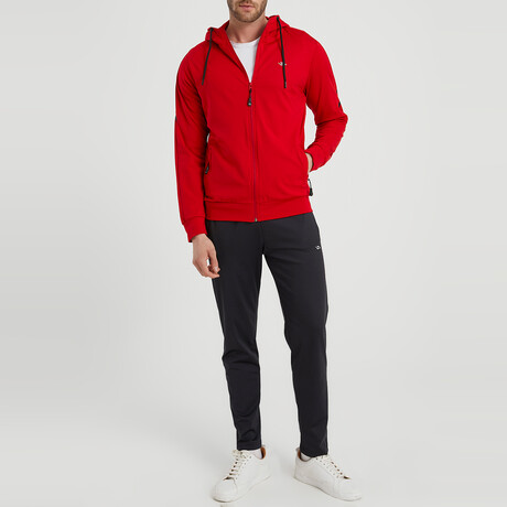 Tyler Hooded Tracksuit 2-Piece Set // Red (S)