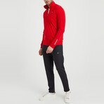 Tony High Collar Tracksuit 2-Piece Set // Red (S)