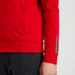 Tony High Collar Tracksuit 2-Piece Set // Red (S)