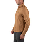 Stretch Flannel Twill Work Shirt // Camel (L)