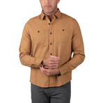 Stretch Flannel Twill Work Shirt // Camel (L)