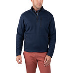 Waffle Bonded Fleece 1/4 Zip // Navy Blazer (M)