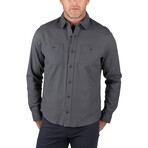 Stretch Flannel Twill Work Shirt // Dark Shadow (XL)