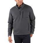 Waffle Bonded Fleece 1/4 Zip // Dark Shadow (2XL)