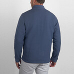 Waffle Bonded Fleece 1/4 Zip // Vintage Indigo (M)