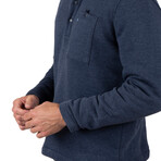 Sherpa Fleece Mock Neck  // Navy Heather (S)