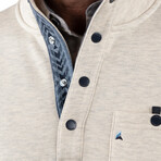 Sherpa Fleece Mock Neck  // Oatmeal Heather (L)