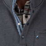 Sherpa Fleece Mock Neck  // Charcoal Heather (S)