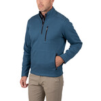 Waffle Bonded Fleece 1/4 Zip // Indian Teal (M)