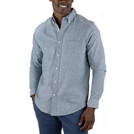 Performance Stretch Oxford Shirt  // Indian Teal (S)