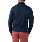 Waffle Bonded Fleece 1/4 Zip // Navy Blazer (M)