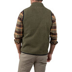 Bonded Berber/Polar Fleece Vest  // Army Berber To Dk (XL)