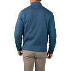 Waffle Bonded Fleece 1/4 Zip // Indian Teal (M)