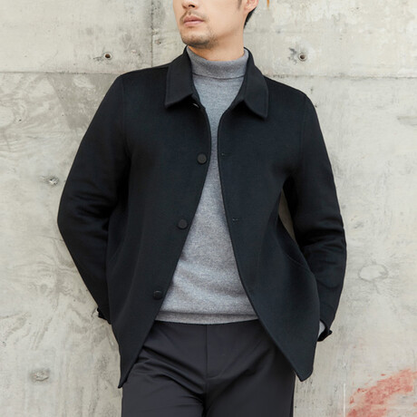 Wool Shirt Jacket // Black (3XL) - Celino Wool Coats - Touch of Modern