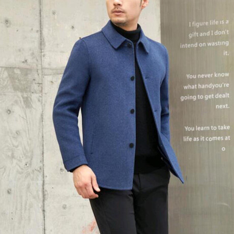 Wool Shirt Jacket // Blue (M)