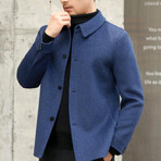 Wool Shirt Jacket // Blue (XS)