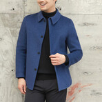 Wool Shirt Jacket // Blue (XS)