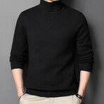 Sleek Knit Turtleneck // Black (S)