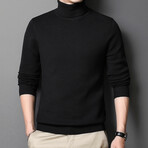 Sleek Knit Turtleneck // Black (L)