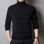 Heathered Turtleneck // Black (3XL)