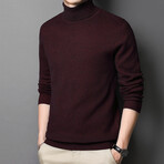 Heathered Turtleneck // Burgundy (L)