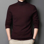 Heathered Turtleneck // Burgundy (M)