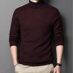 Heathered Turtleneck // Burgundy (L)