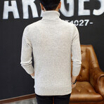 Cozy Knit Turtleneck // Light Gray (L)