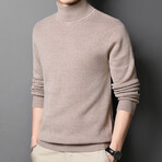 Heathered Turtleneck // Beige (L)