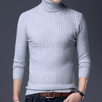 Cable Knit Turtleneck // Gray (XL)