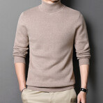 Heathered Turtleneck // Beige (M)