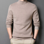 Heathered Turtleneck // Beige (L)