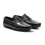 Matte Leather Loafer // Style 2 // Black (Euro: 41)
