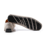 Gold Cross Bar Suede Loafer // Earth (Euro: 42)