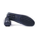 Silver Cross Bar Loafer // Style 2 // Navy (Euro: 42)