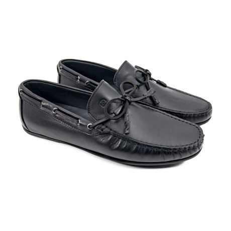Tie Front Loafer // Black (Euro: 40)