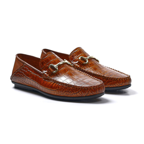 Silver Bar Croc Loafer // Tobacco (Euro: 40)
