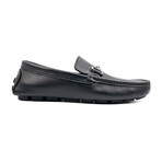 Silver Cross Bar Loafer // Style 1 // Black (Euro: 42)