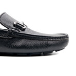 Silver Cross Bar Loafer // Style 1 // Black (Euro: 42)